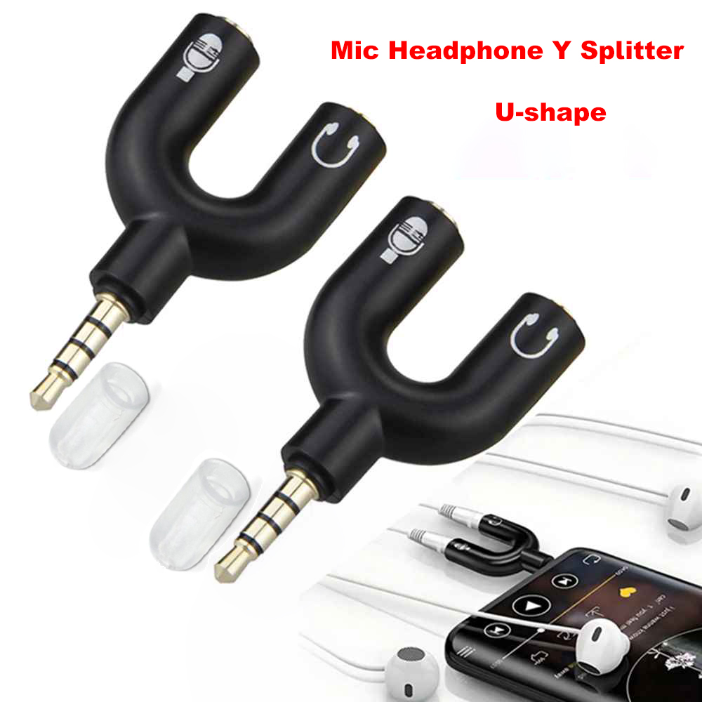 Laptop Accessories Headphones - Adattatore splitter per microfono per cuffie