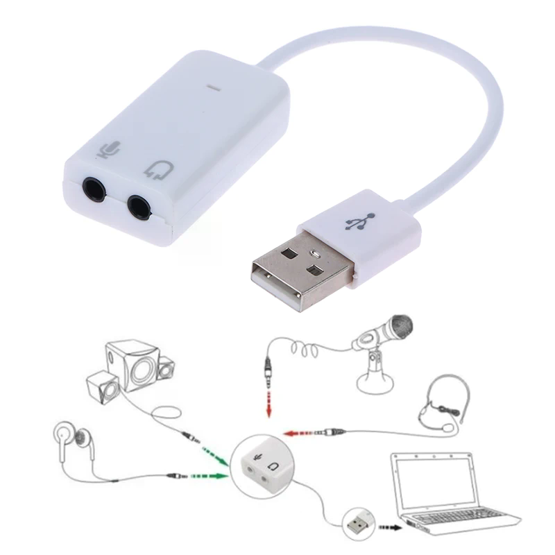 Laptop Accessories Headphones - Adattatore USB 2.0 3D 7.1 5HV2,