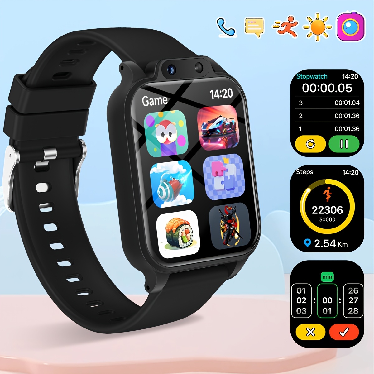 Wrist Rest Gel - Smartwatch per Bambini con 18 Giochi