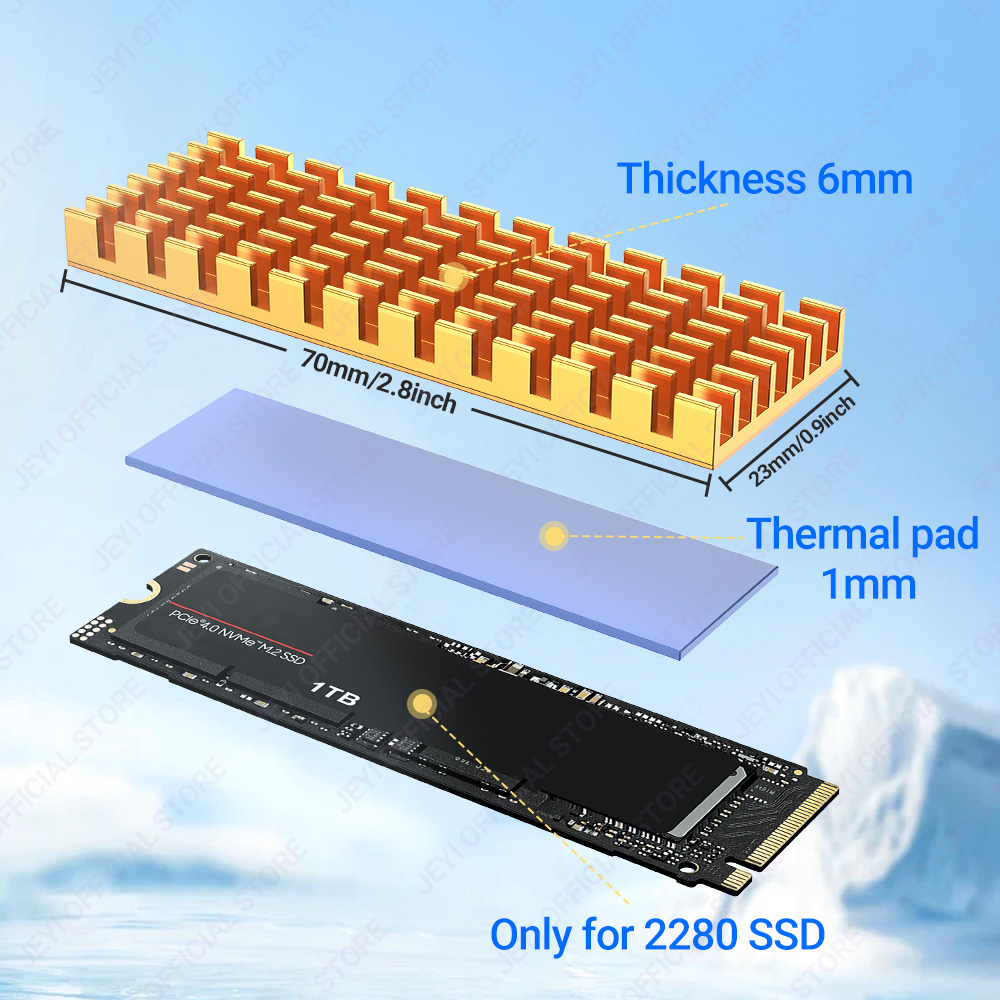 JEYI M.2 SSD Dissipatore di ca - Laptop Accessories Cooling Pad recensione e prezzo
