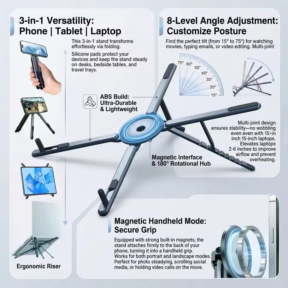 Supporto Magnetico Pieghevole  - Laptop Stand Portable recensione e prezzo