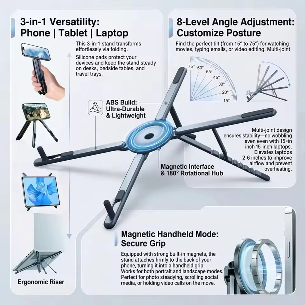Supporto Magnetico Portatile p - Laptop Stand Portable recensione e prezzo